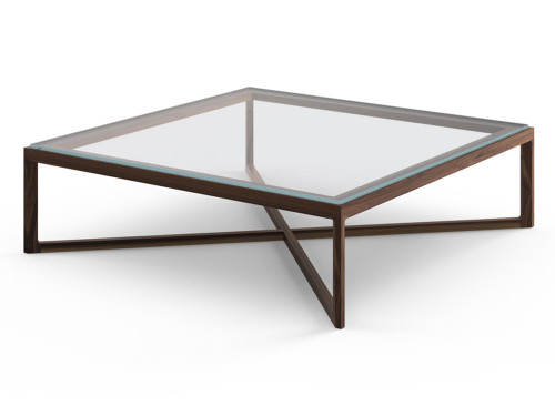 Knoll Krusin Large Coffee Table With Glass Top by Marc Krusin