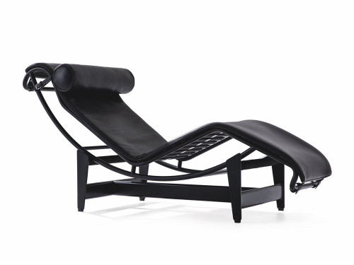 Cassina LC4 Noire Chaise Lounge by Le Corbusier, Pierre Jeanerret & Charlotte Perriand