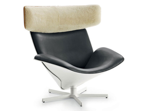 B&B Italia Almora Lounge Chair - Merino Headrest by Nipa Doshi and Jonathan Levien