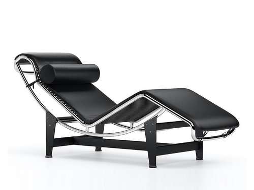 4 Chaise Longue - Graphite Leather